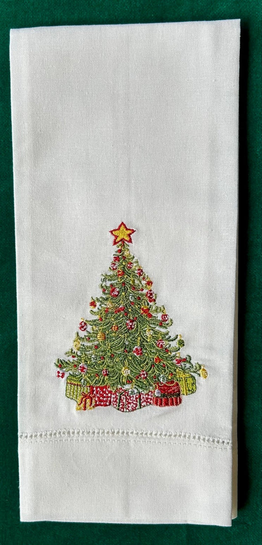 Guest Towels (Fingertip Towels): Christmas Tree Style E