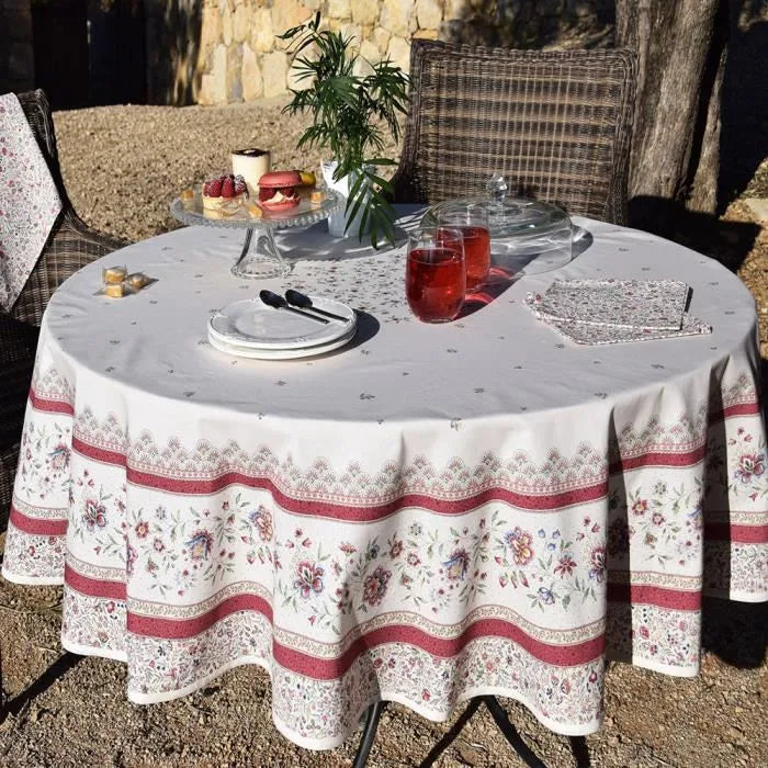 L'Ensoleillade Tablecloth: "Beaucaire" Pink