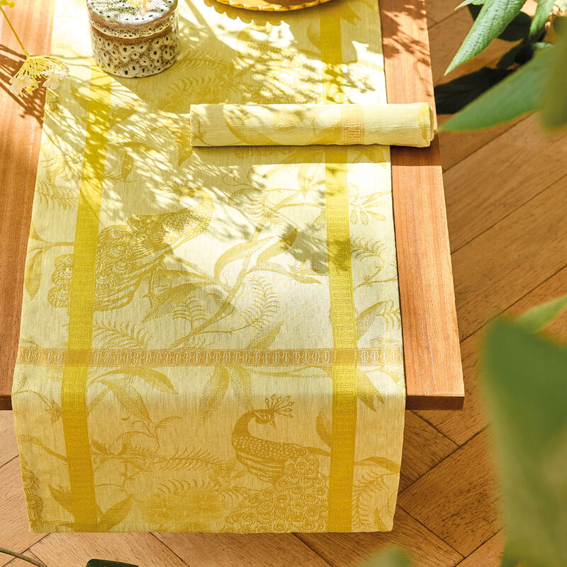 Le Jacquard Francais Table Runner "L'Orangerie" Yellow