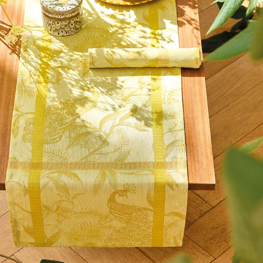 Le Jacquard Francais Table Runner "L'Orangerie" Yellow