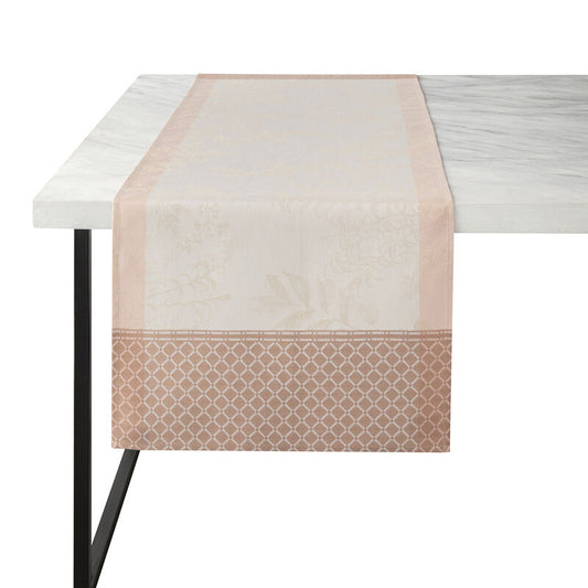 Le Jacquard Francais Table Runner "Jardin d'Eden" Soft Pink