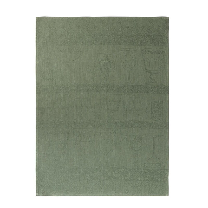 Le Jacquard Français Linen Tea Towel "Cristal" Green
