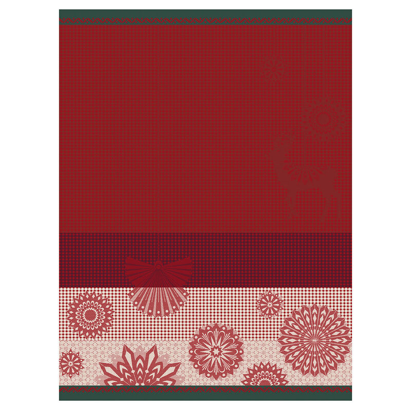 Le Jacquard Francais Christmas Tea Towel "Lumiere D'Etoile" - Ruby