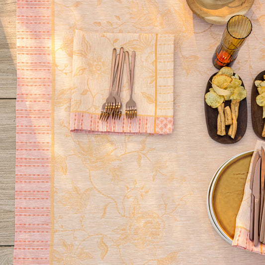 Le Jacquard Français Table Runner "Été Indienne" Apricot