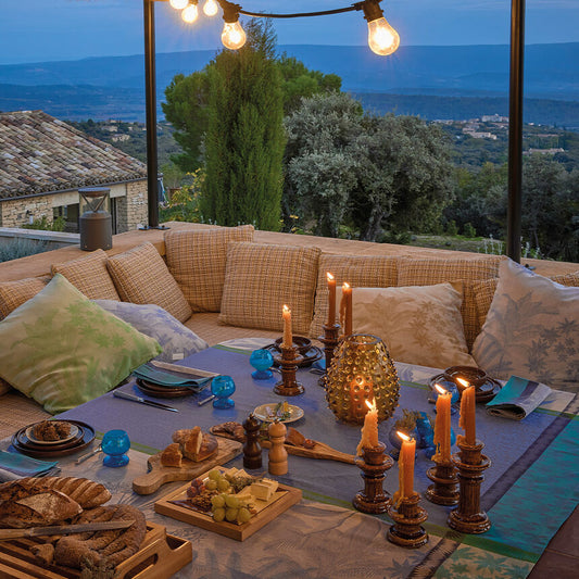 Le Jacquard Francais Tablecloth "Sinharaja" Blue