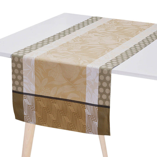 Le Jacquard Francais Table Runner "Nature Urbaine" Beige