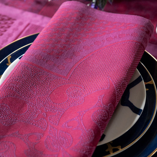 Le Jacquard Francais Napkin "Venetien" Pink