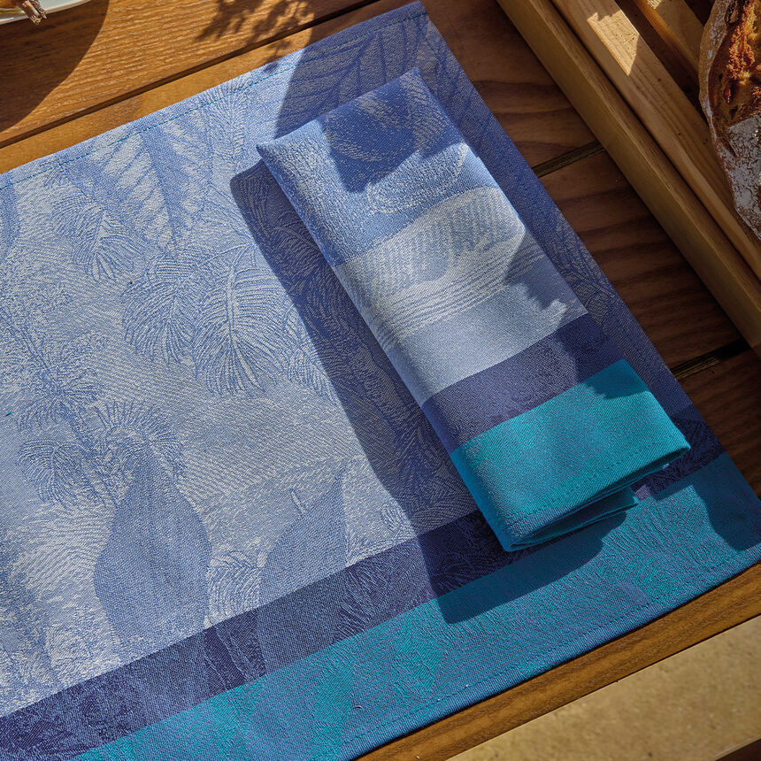Le Jacquard Francais Napkin "Sinharaja" Blue