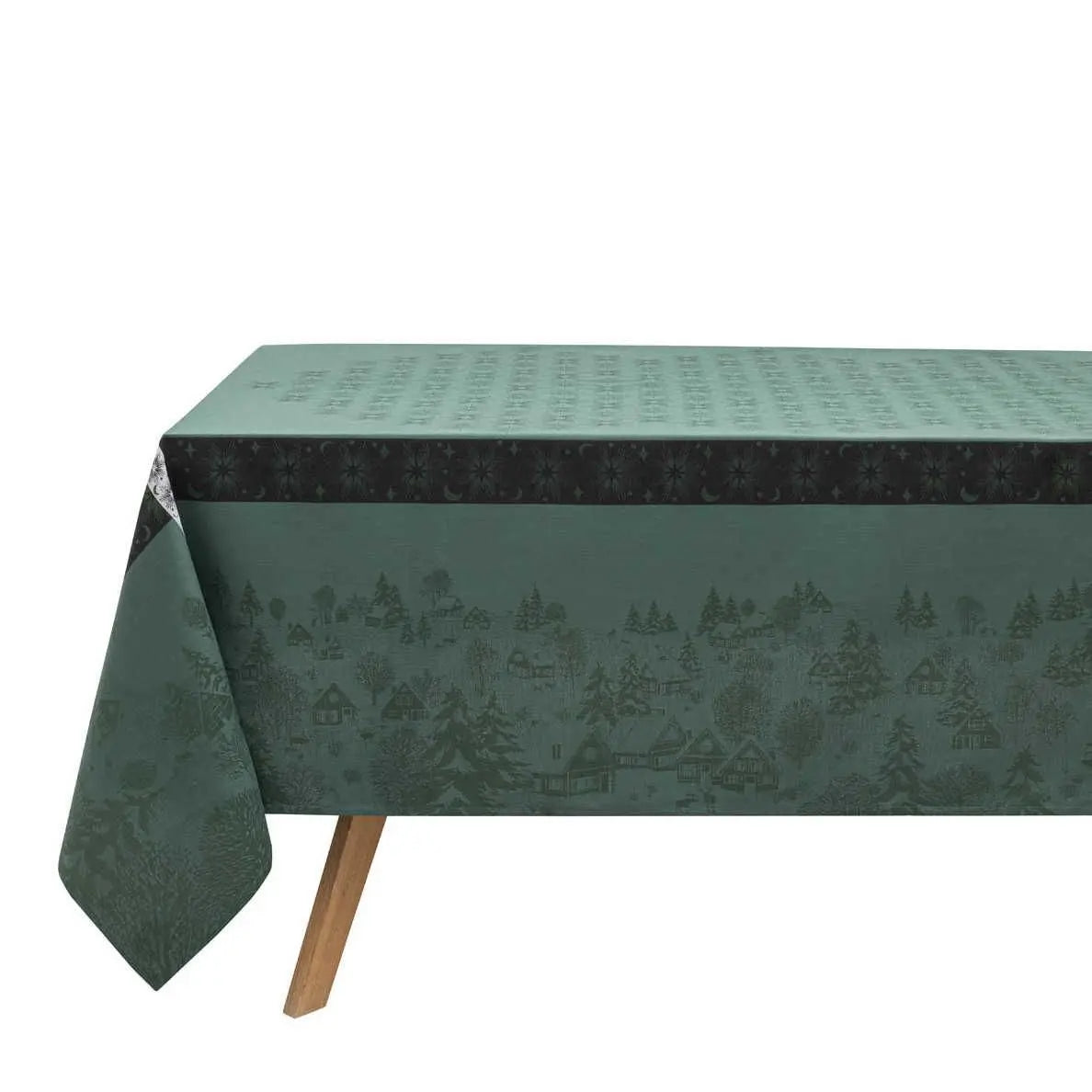Le Jacquard Français Tablecloth "Sous Les Etoiles" Green