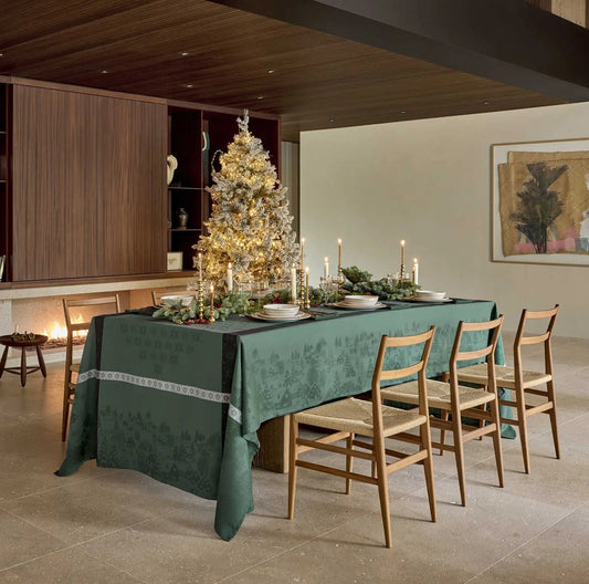 Le Jacquard Français Tablecloth "Sous Les Etoiles" Green