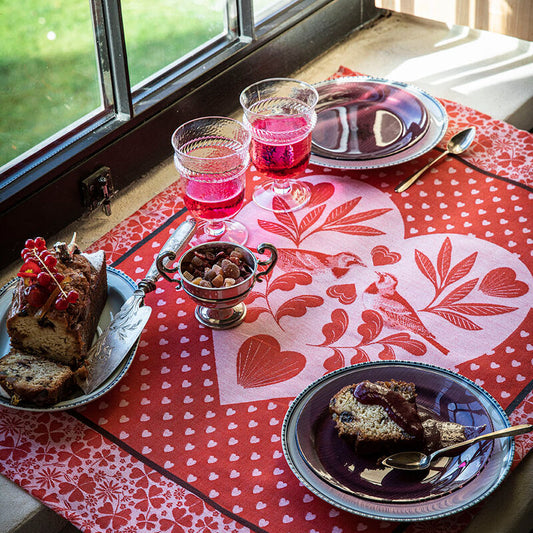 Le Jacquard Français Tea Towel "Amour" Red