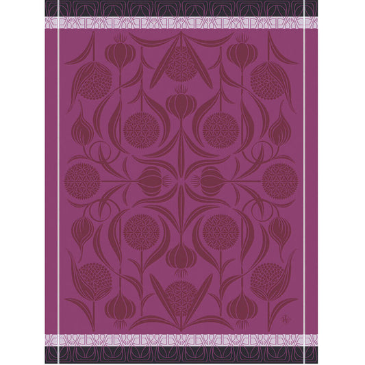 Le Jacquard Francais Tea Towel "L'Ail" Purple