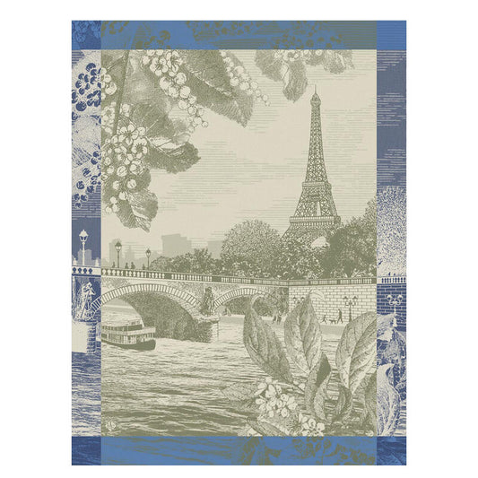 Le Jacquard Français Tea Towel "Paris Sur Seine" Green