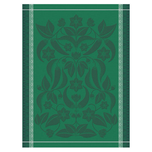 Le Jacquard Francais Tea Towel "Piments" Green