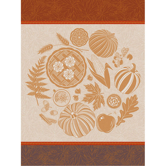 Le Jacquard Français Tea Towel "Thanksgiving" Orange