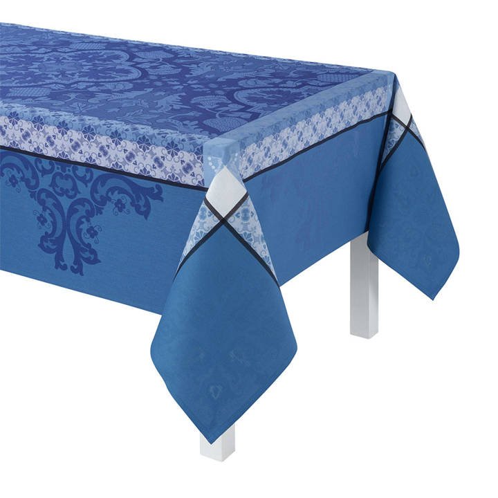 Le Jacquard Francais Tablecloth "Azulejos" Blue China