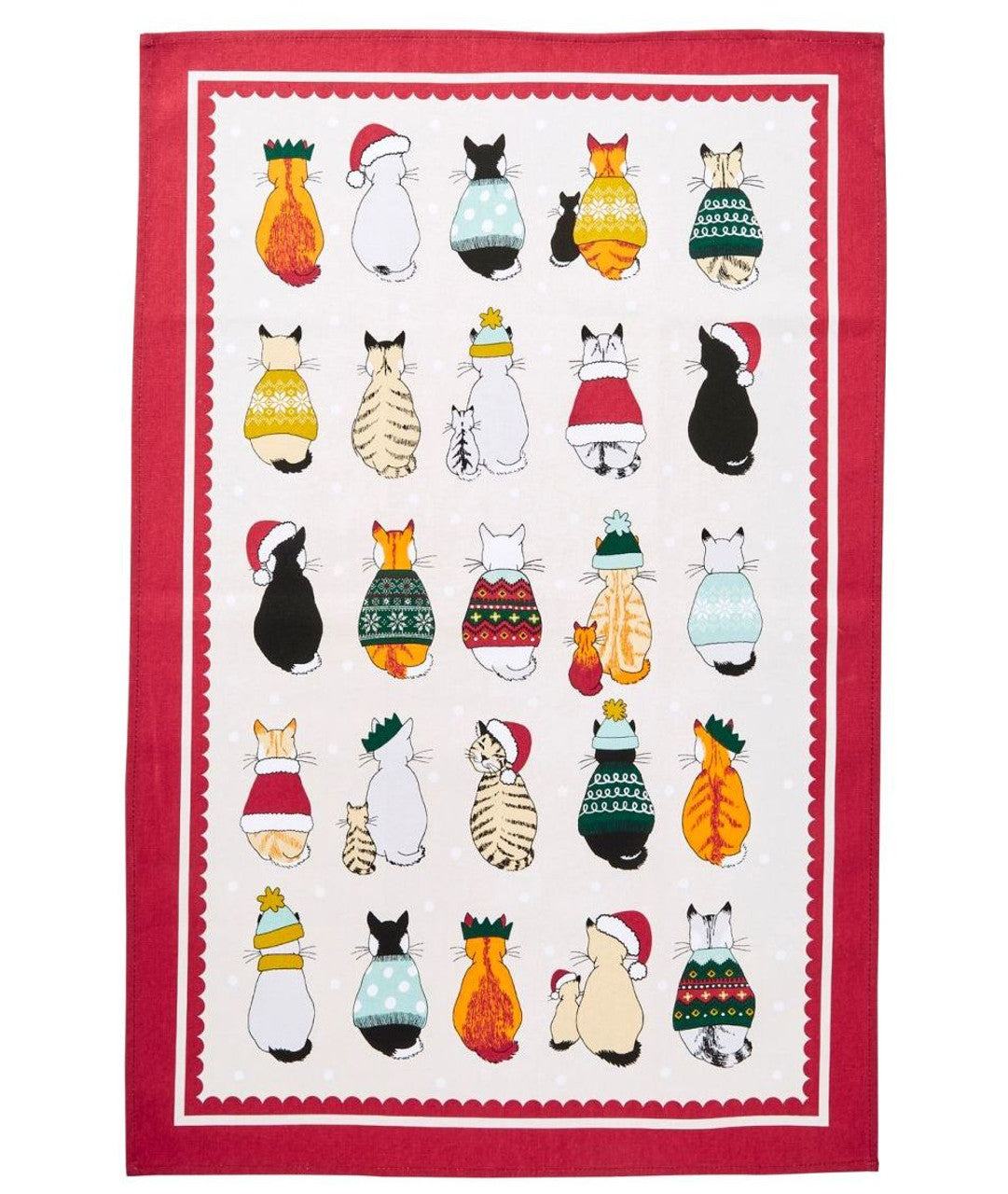 Tea Towel "Christmas Cats in Waiting"