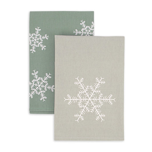 Tea Towels "Christmas Snowflake" (Set of Two)