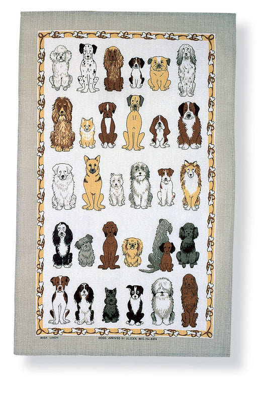 Tea Towel "Dogs Arrived"