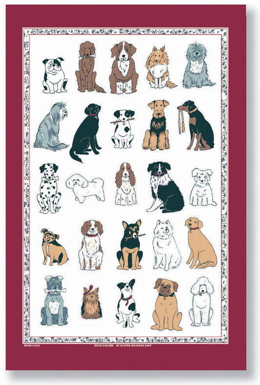 Tea Towel "Dogs Galore"