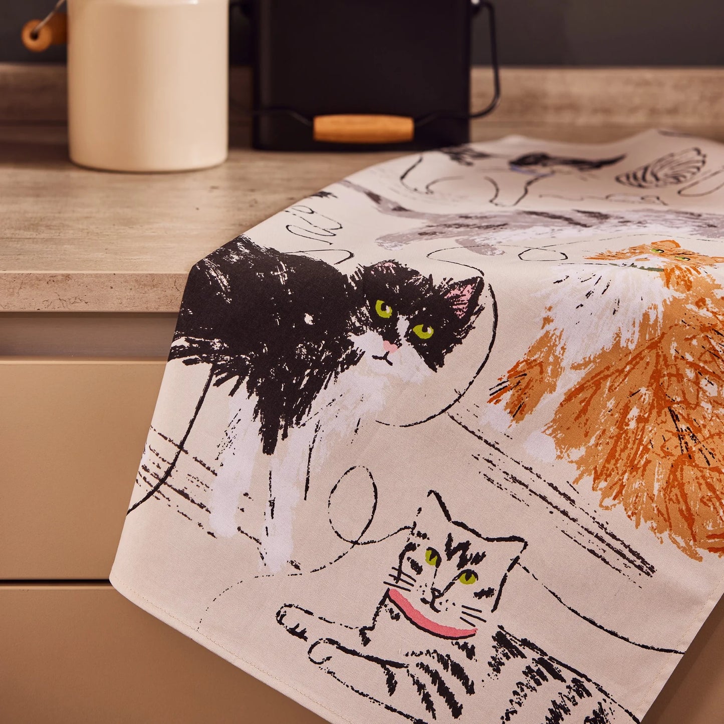 Tea Towel "Feline Friends"