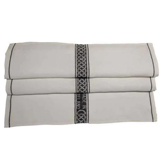 Tea Towel (Linen) "Celtic Scroll" Green