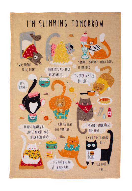 Tea Towel "I'm Slimming Tomorrow"