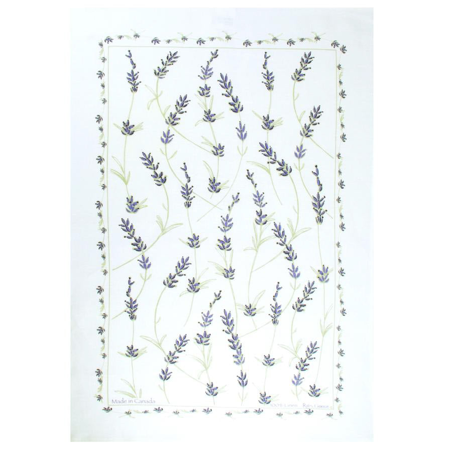 Rain Goose Linen Tea Towel "Lavender"