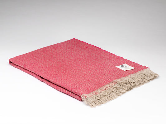 McNutt Linen Throw "Magenta"