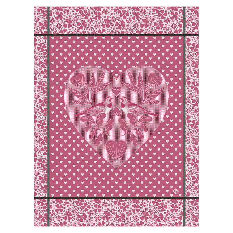 Le Jacquard Francais Tea Towel "Amour" Pink