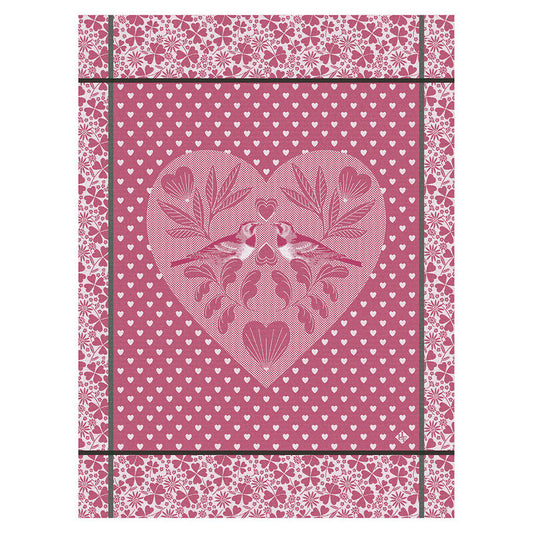 Le Jacquard Français Tea Towel "Amour" Pink