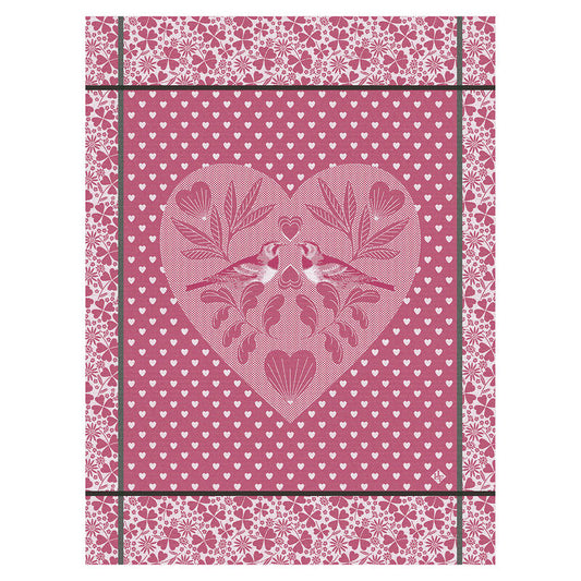 Le Jacquard Francais Tea Towel "Amour" Pink