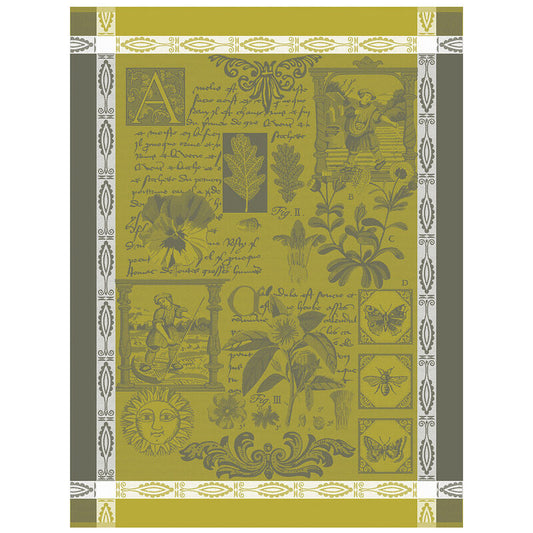 Le Jacquard Français Tea Towel "Herbier" Bergamot