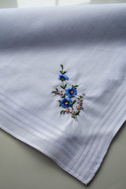 Handkerchief Ladies - Embossed Cotton Anemone