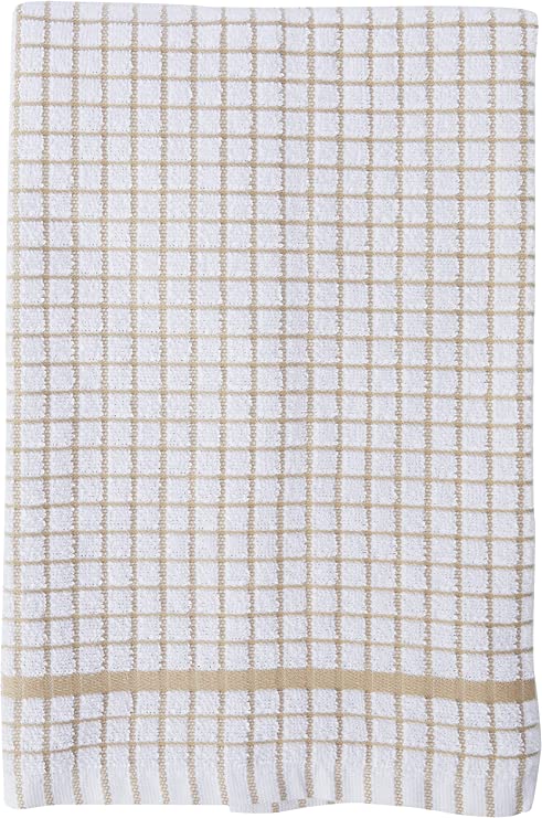 Poli-Dri 100% Cotton Tea Towel "Soft Brown Stripe"