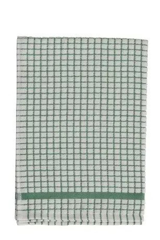 Poli-Dri 100% Cotton Tea Towel "Light Green Stripe"