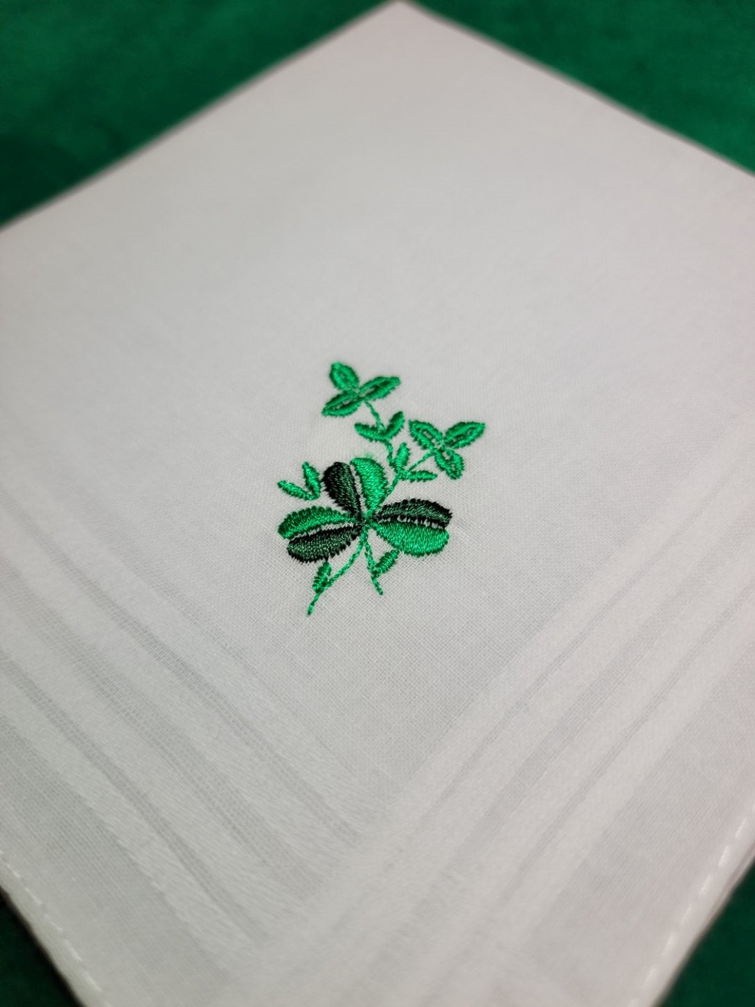 Handkerchief Ladies - Embossed Cotton Shamrock 2