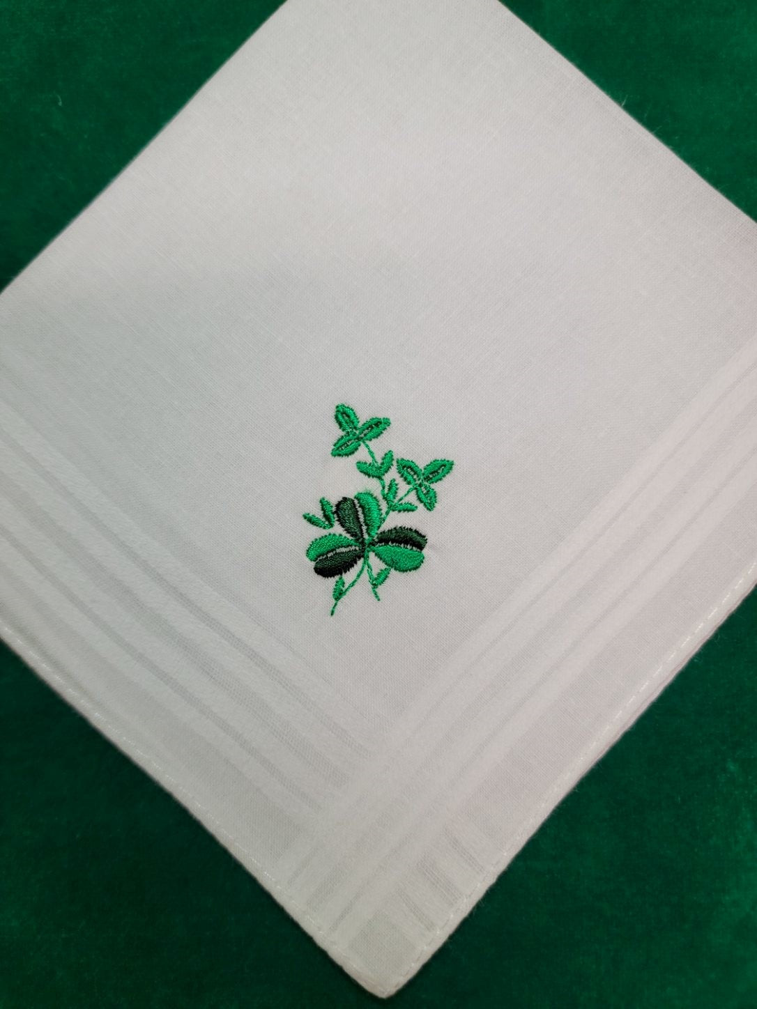 Handkerchief Ladies - Embossed Cotton Shamrock 2