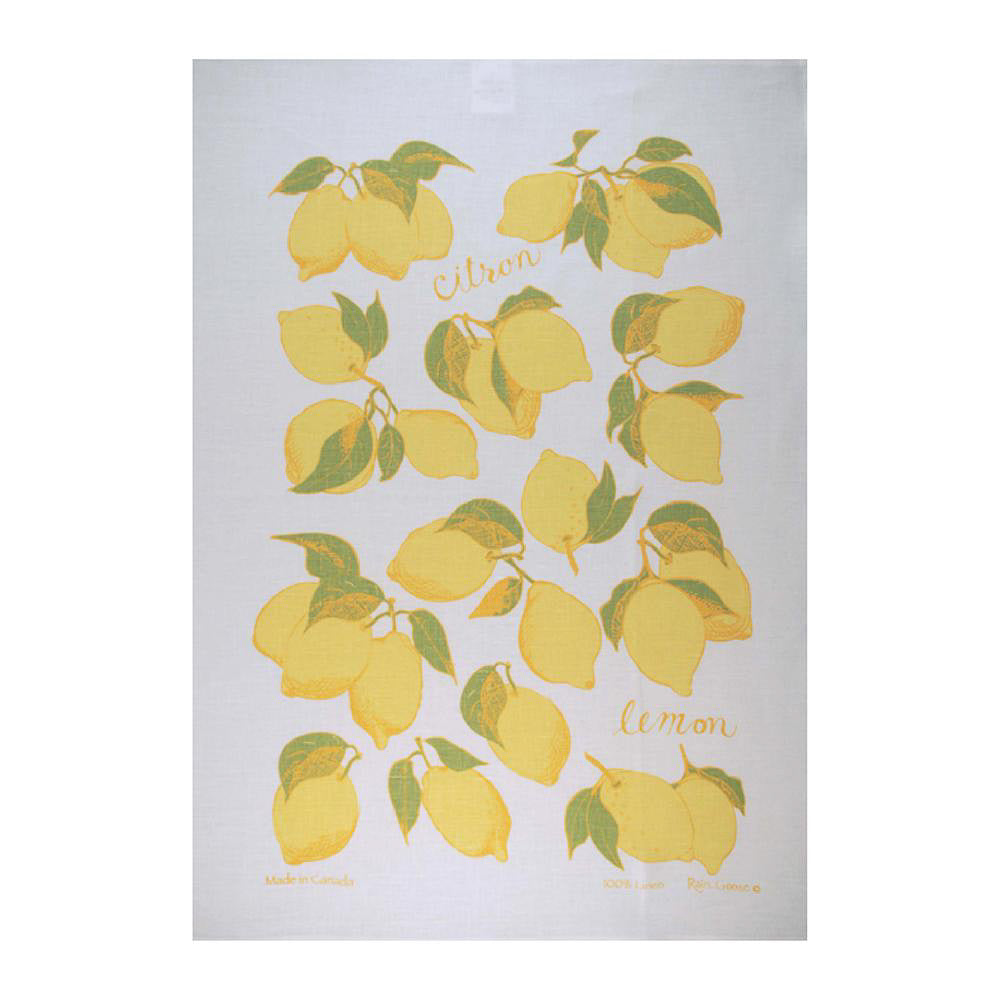 Rain Goose Linen Tea Towel "Lemons"