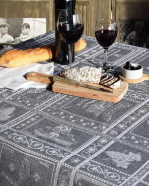 L'Ensoleillade Jacquard Tablecloth: "Bar a Vin"
