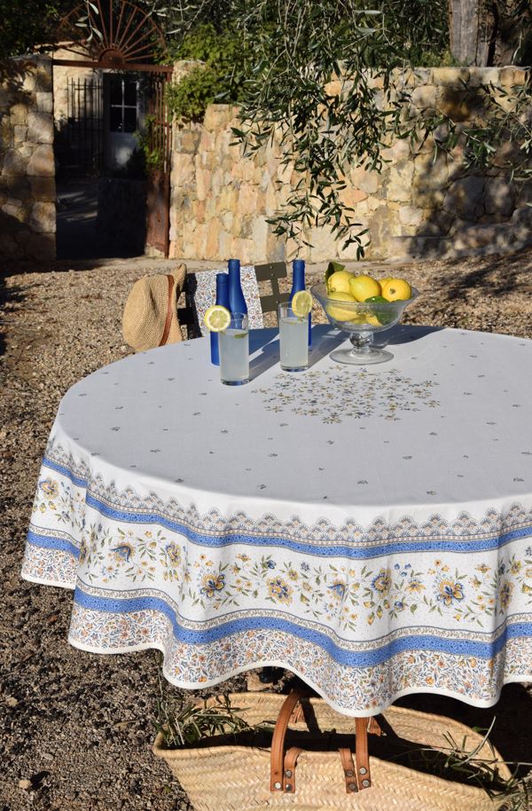L'Ensoleillade Tablecloth: "Beaucaire" Blue