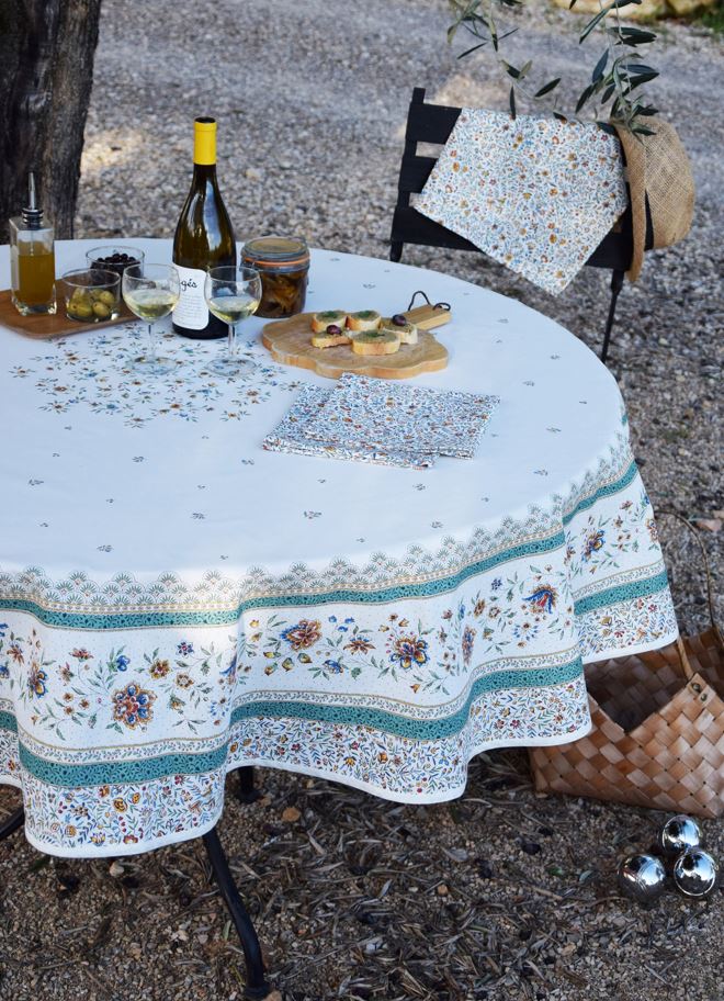 L'Ensoleillade Tablecloth: "Beaucaire" Green