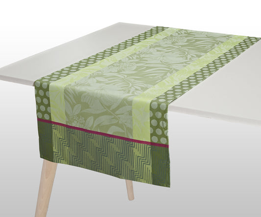 Le Jacquard Francais Table Runner "Nature Urbaine" Green
